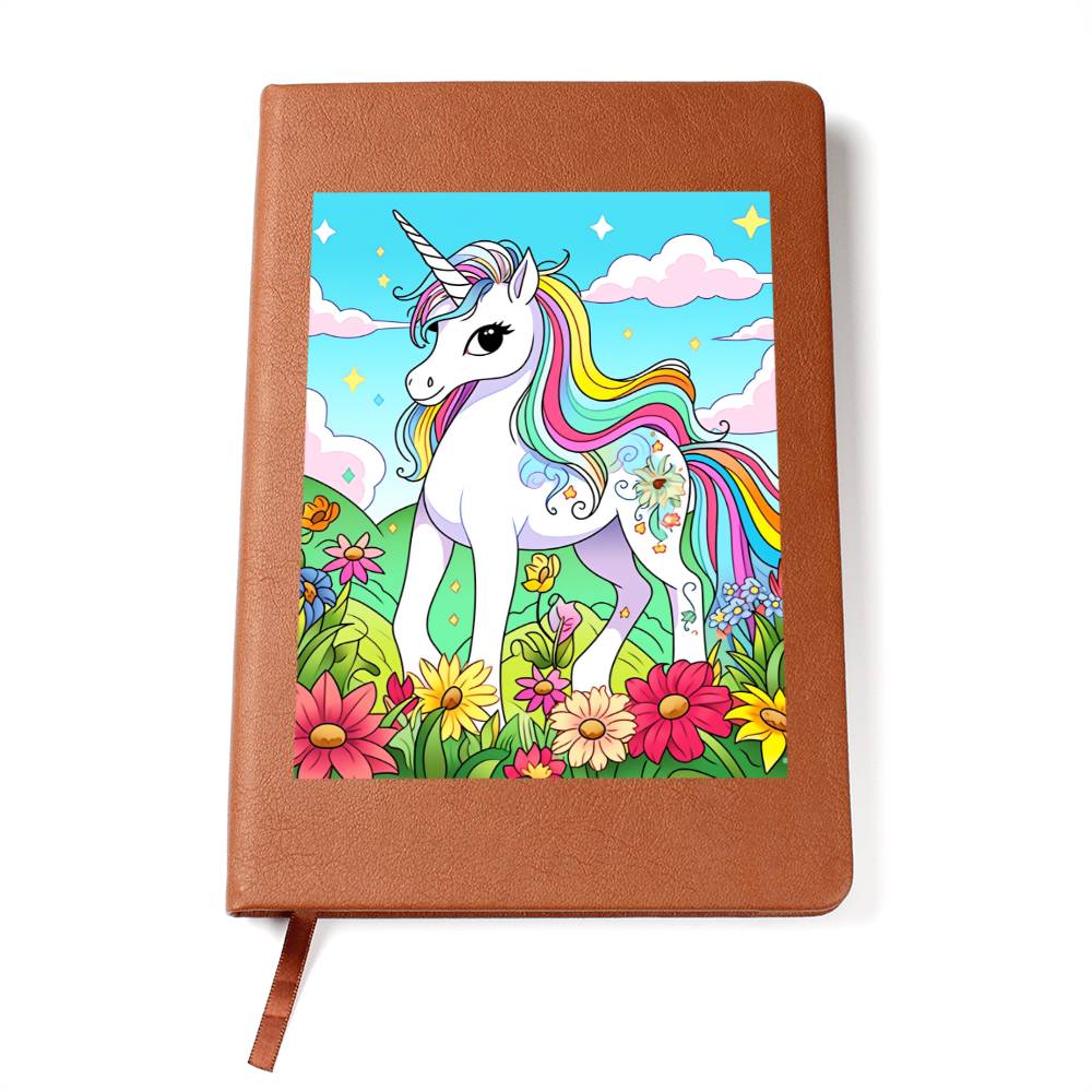 Cute Unicorn 028 - Vegan Leather Journal