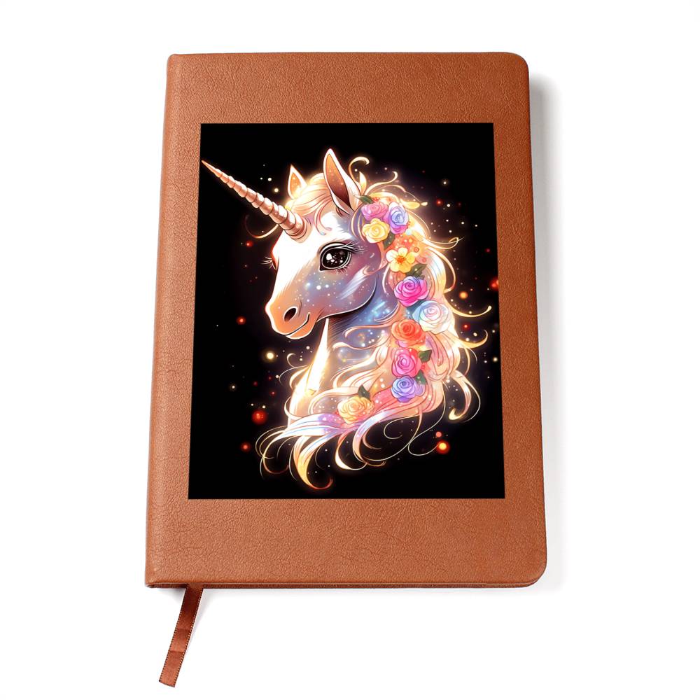 Cute Unicorn 016 - Vegan Leather Journal