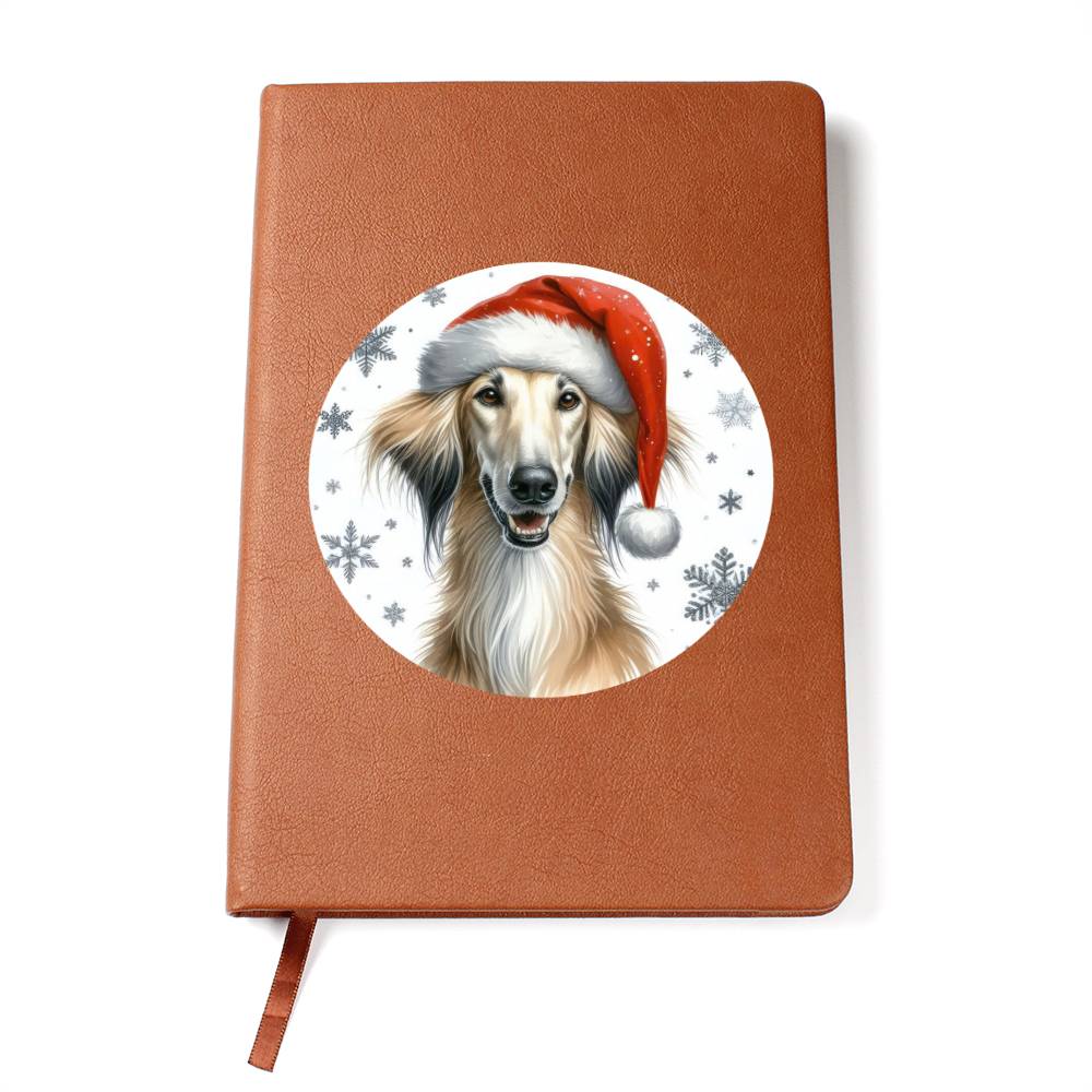 Christmas Dog - Sloughi - Vegan Leather Journal