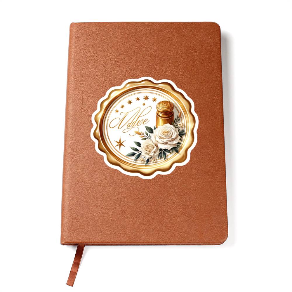 Luxury Wedding Decor Sticker 053 - Vegan Leather Journal