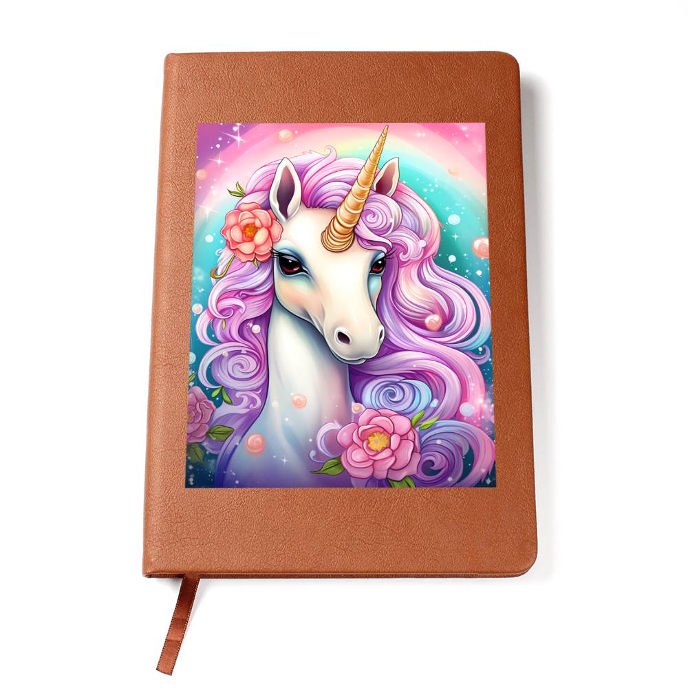 Cute Unicorn 094 - Vegan Leather Journal
