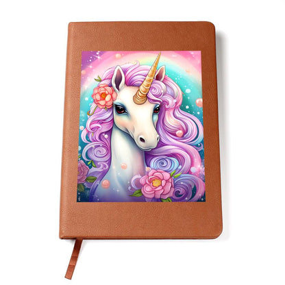 Cute Unicorn 094 - Vegan Leather Journal
