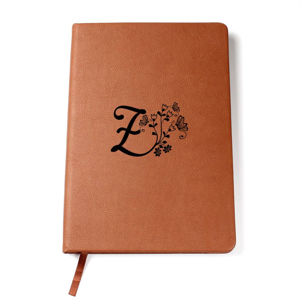 Botanical Monogram Z - Vegan Leather Journal