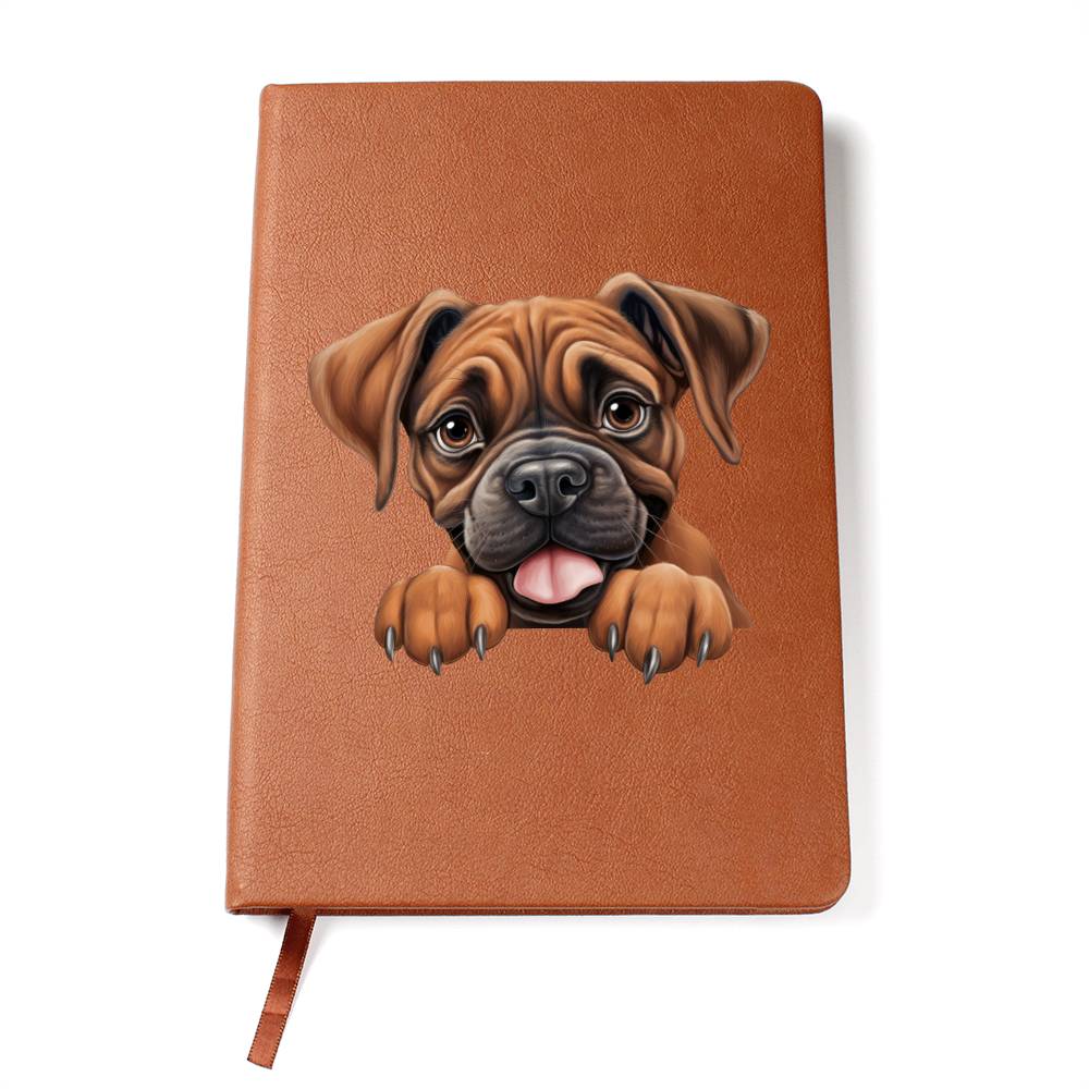 Boxer Peeking - Vegan Leather Journal