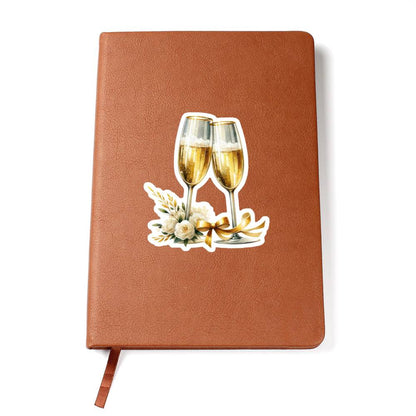 Luxury Wedding Decor Sticker 001 - Vegan Leather Journal