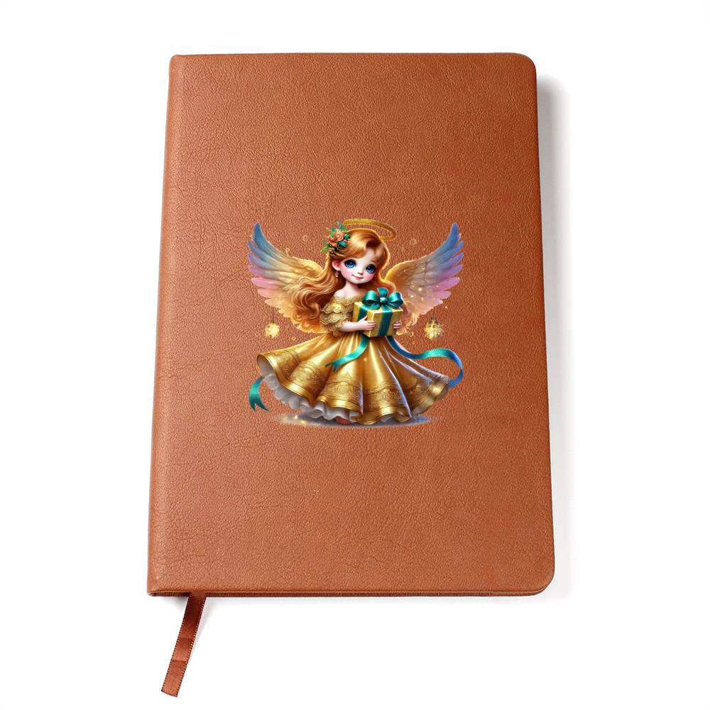 Cute Christmas Angel 012 - Vegan Leather Journal