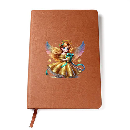 Cute Christmas Angel 012 - Vegan Leather Journal
