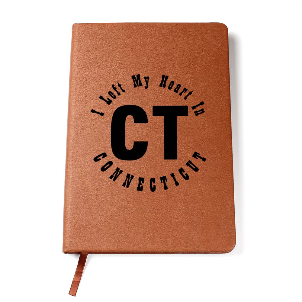 Heart In Connecticut v01 - Vegan Leather Journal