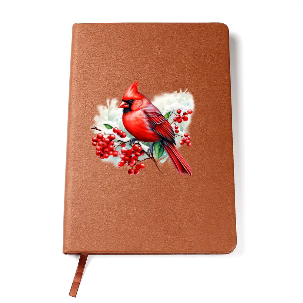 Christmas Cardinal 008 - Vegan Leather Journal