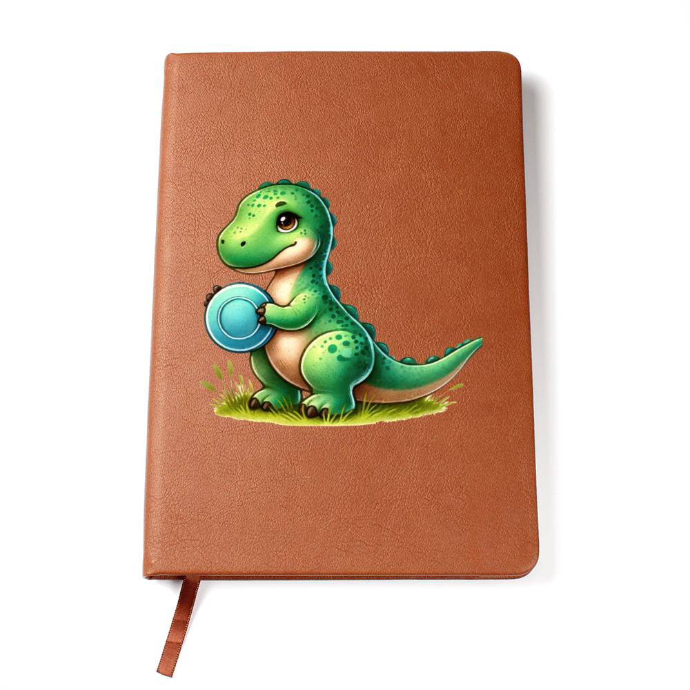 Colorful Baby Dinosaur 025 - Vegan Leather Journal