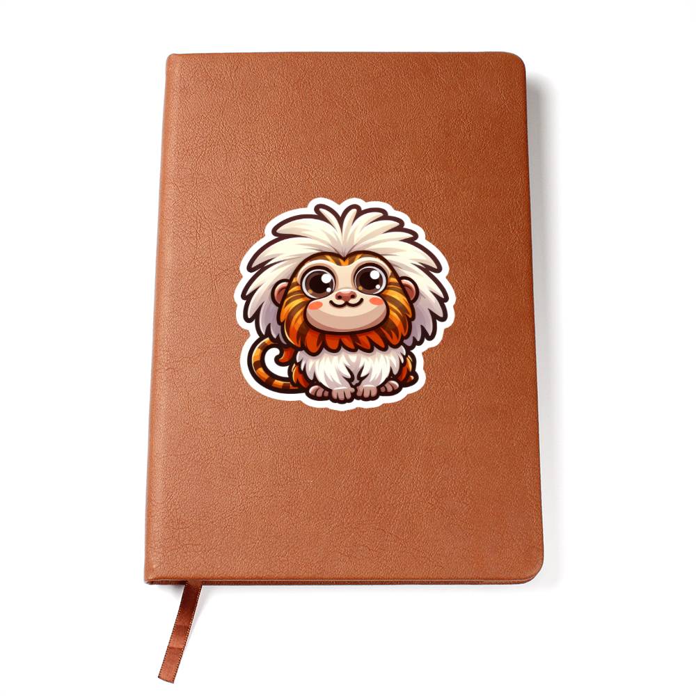 Cute Tamarin sticker 187 - Vegan Leather Journal