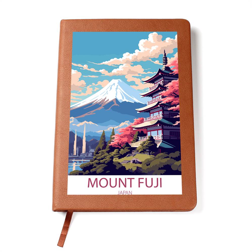 Famous Travel Destinations - Mount Fuji, Japan - Vegan Leather Journal