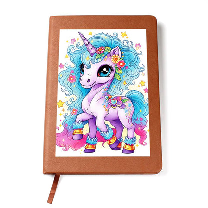 Cute Unicorn 037 - Vegan Leather Journal