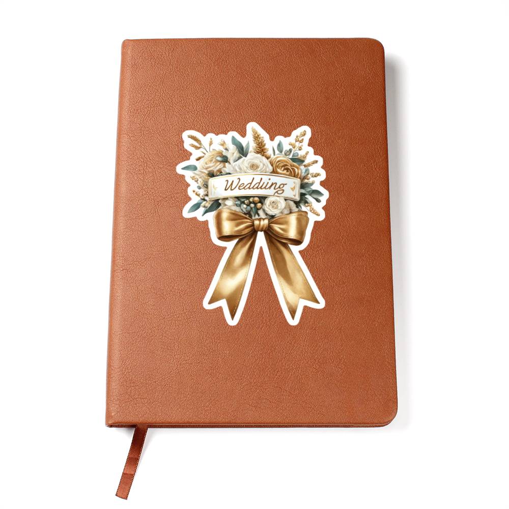 Luxury Wedding Decor Sticker 056 - Vegan Leather Journal