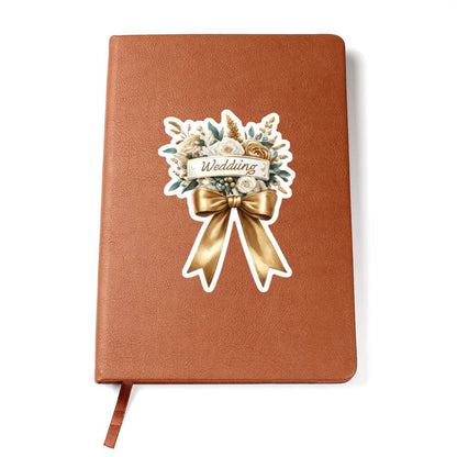 Luxury Wedding Decor Sticker 056 - Vegan Leather Journal