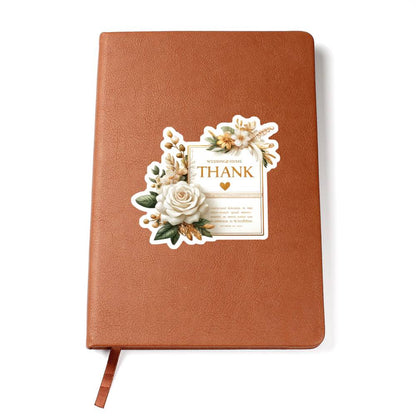 Luxury Wedding Decor Sticker 071 - Vegan Leather Journal
