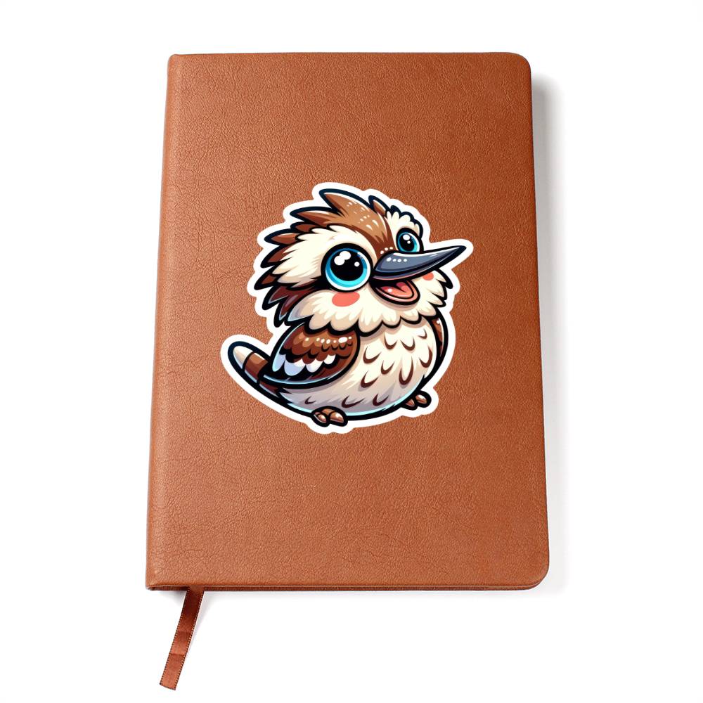 Cute Kookaburra sticker 81 - Vegan Leather Journal
