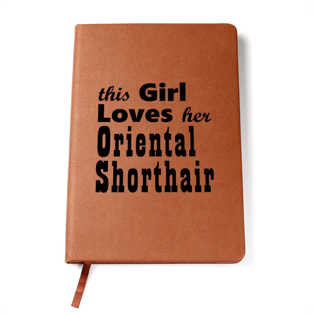 Oriental Shorthair - Vegan Leather Journal