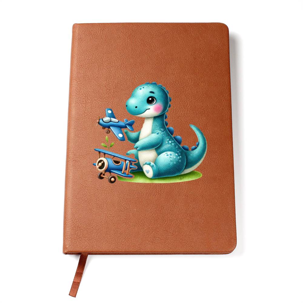Colorful Baby Dinosaur 070 - Vegan Leather Journal
