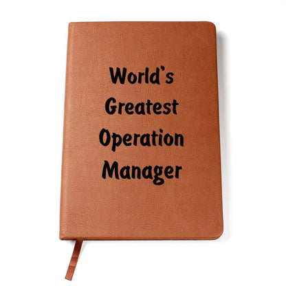 World's Greatest Operation Manager v1 - Vegan Leather Journal
