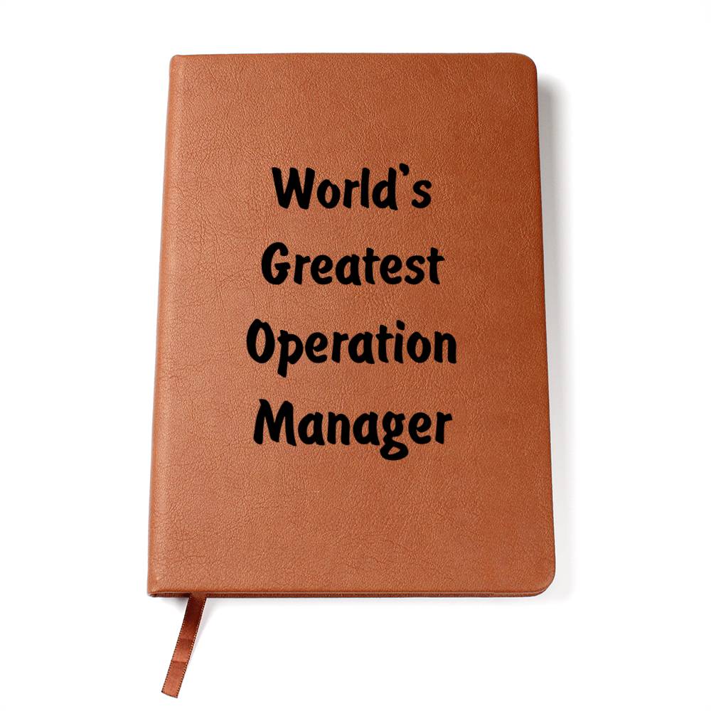 World's Greatest Operation Manager v1 - Vegan Leather Journal