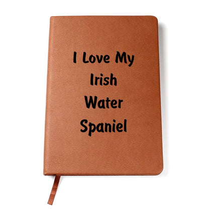 Love My Irish Water Spaniel v4 - Vegan Leather Journal
