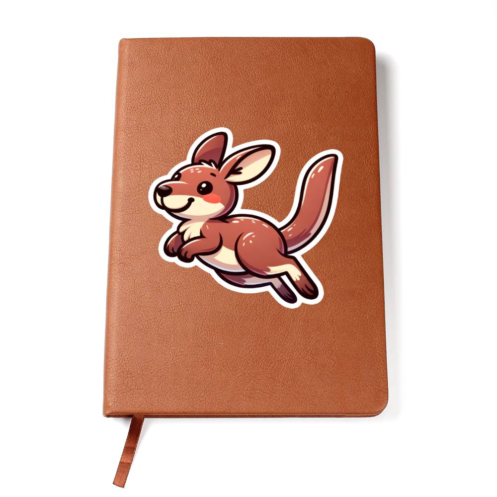 Cute Wallaby sticker 206 - Vegan Leather Journal