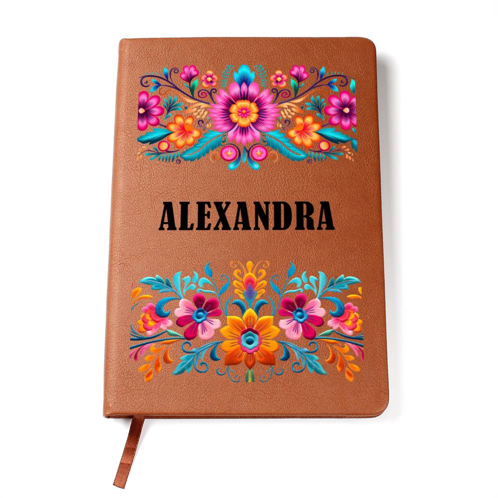 Alexandra (Mexican Flowers 1) - Vegan Leather Journal