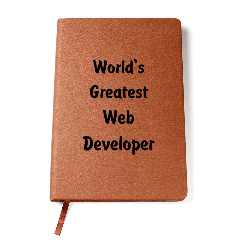 World's Greatest Web Developer v1 - Vegan Leather Journal
