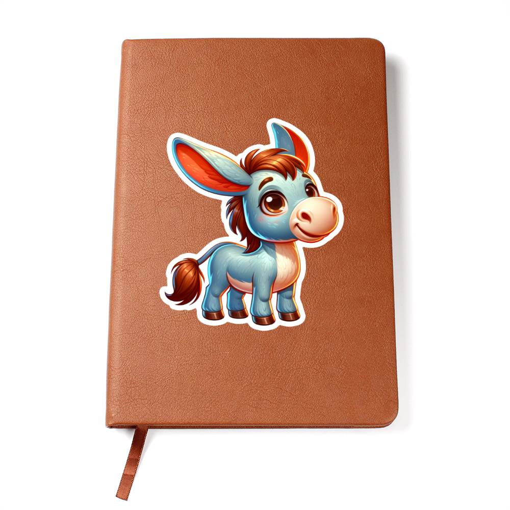 Cute Donkey sticker 40 - Vegan Leather Journal