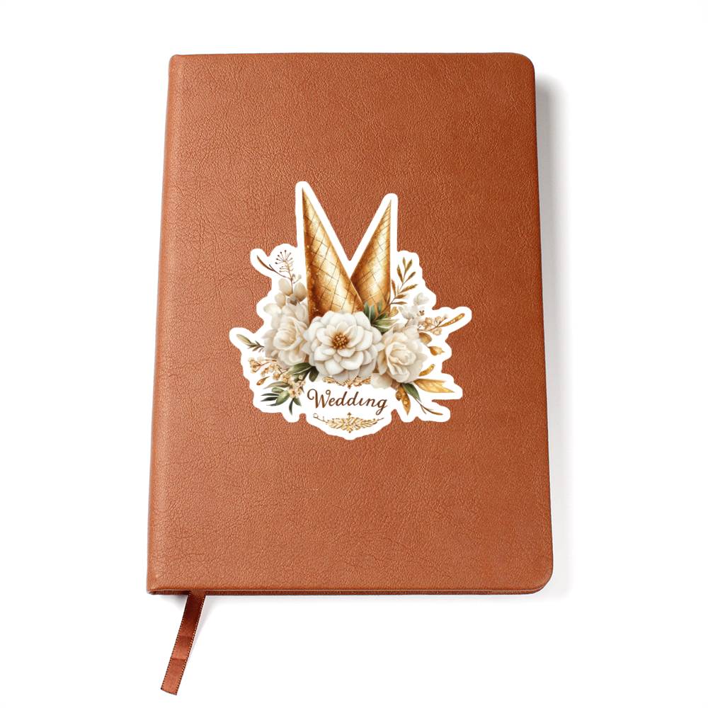 Luxury Wedding Decor Sticker 069 - Vegan Leather Journal