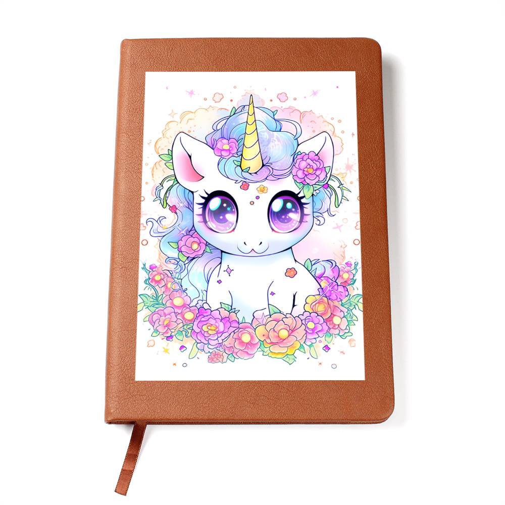 Cute Unicorn 079 - Vegan Leather Journal