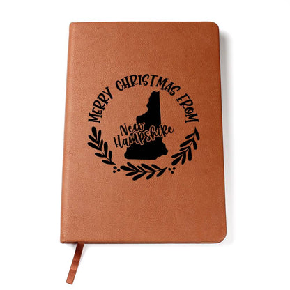 Merry Christmas From New Hampshire - Vegan Leather Journal