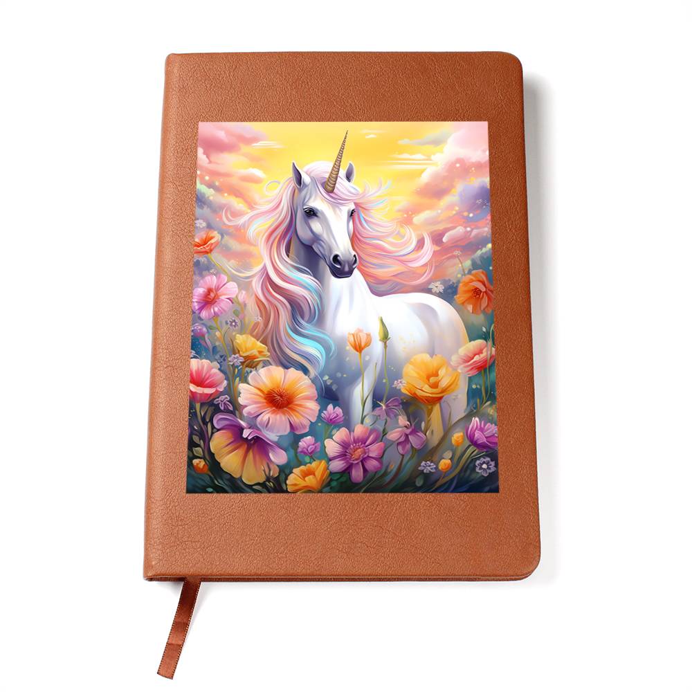Cute Unicorn 041 - Vegan Leather Journal