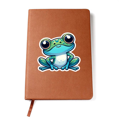 Cute Xenopus (African Clawed Frog) sticker 221 - Vegan Leather Journal