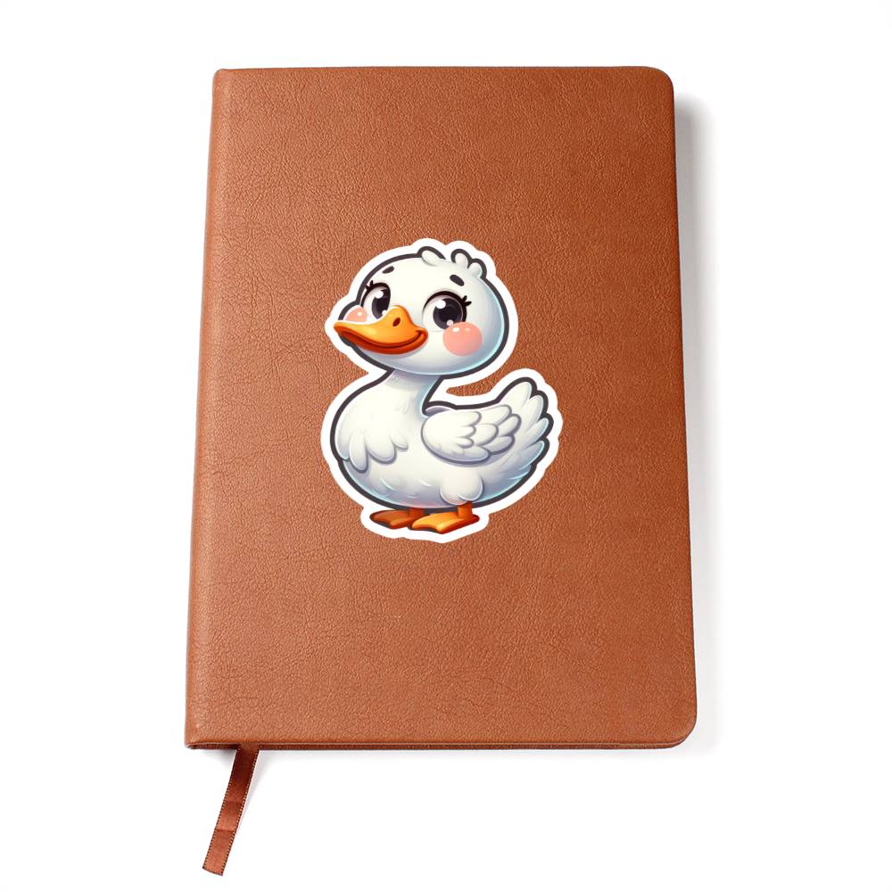 Cute Goose sticker 62 - Vegan Leather Journal