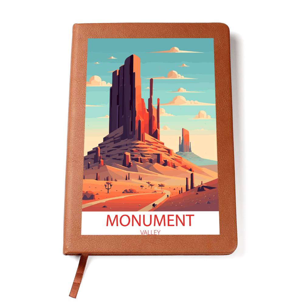 Famous Travel Destinations - Monument Valley, Navajo Tribal Park - Vegan Leather Journal