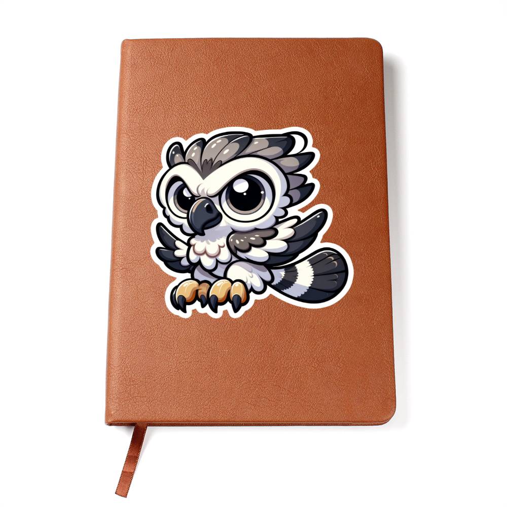 Cute Harpy Eagle sticker 65 - Vegan Leather Journal