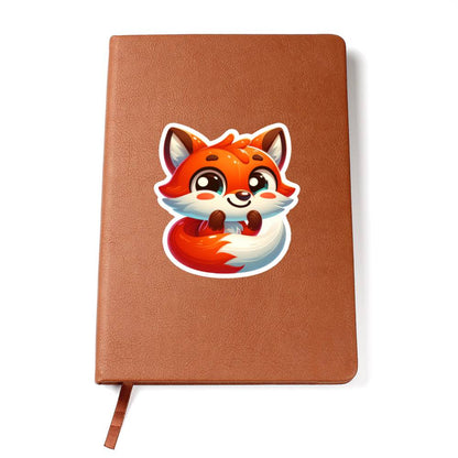 Cute Fox sticker 54 - Vegan Leather Journal