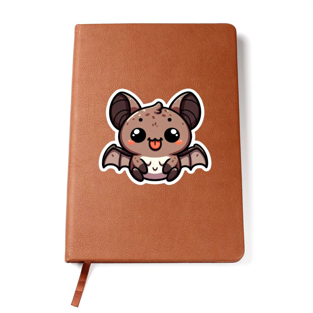 Cute Nectar Bat sticker 101 - Vegan Leather Journal