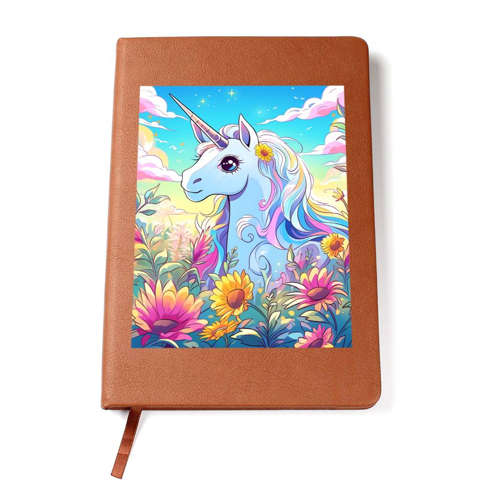 Cute Unicorn 072 - Vegan Leather Journal