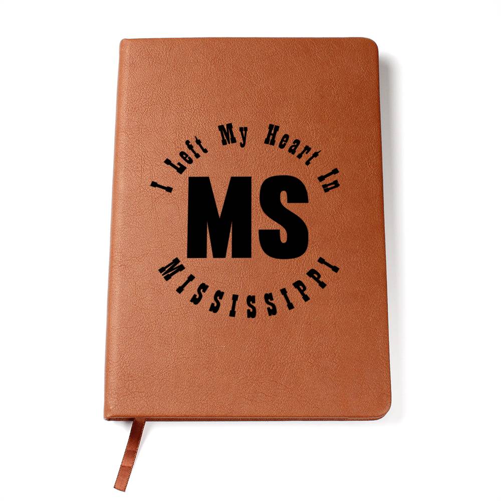 Heart In Mississippi v01 - Vegan Leather Journal