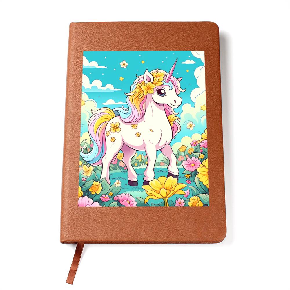 Cute Unicorn 119 - Vegan Leather Journal