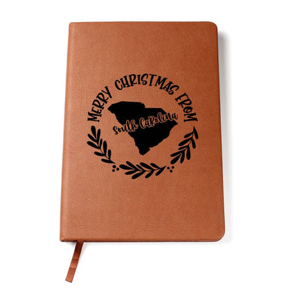 Merry Christmas From South Carolina - Vegan Leather Journal