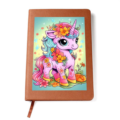 Cute Unicorn 059 - Vegan Leather Journal