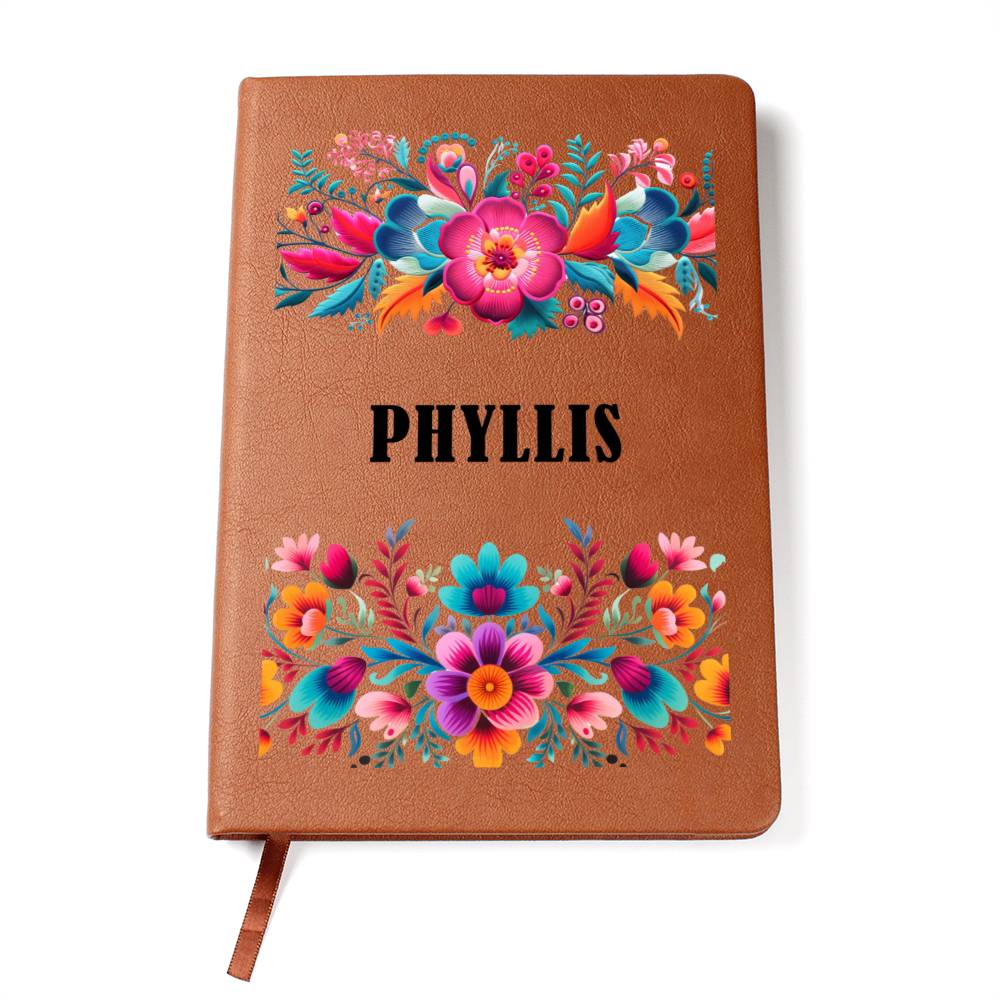 Phyllis (Mexican Flowers 2) - Vegan Leather Journal