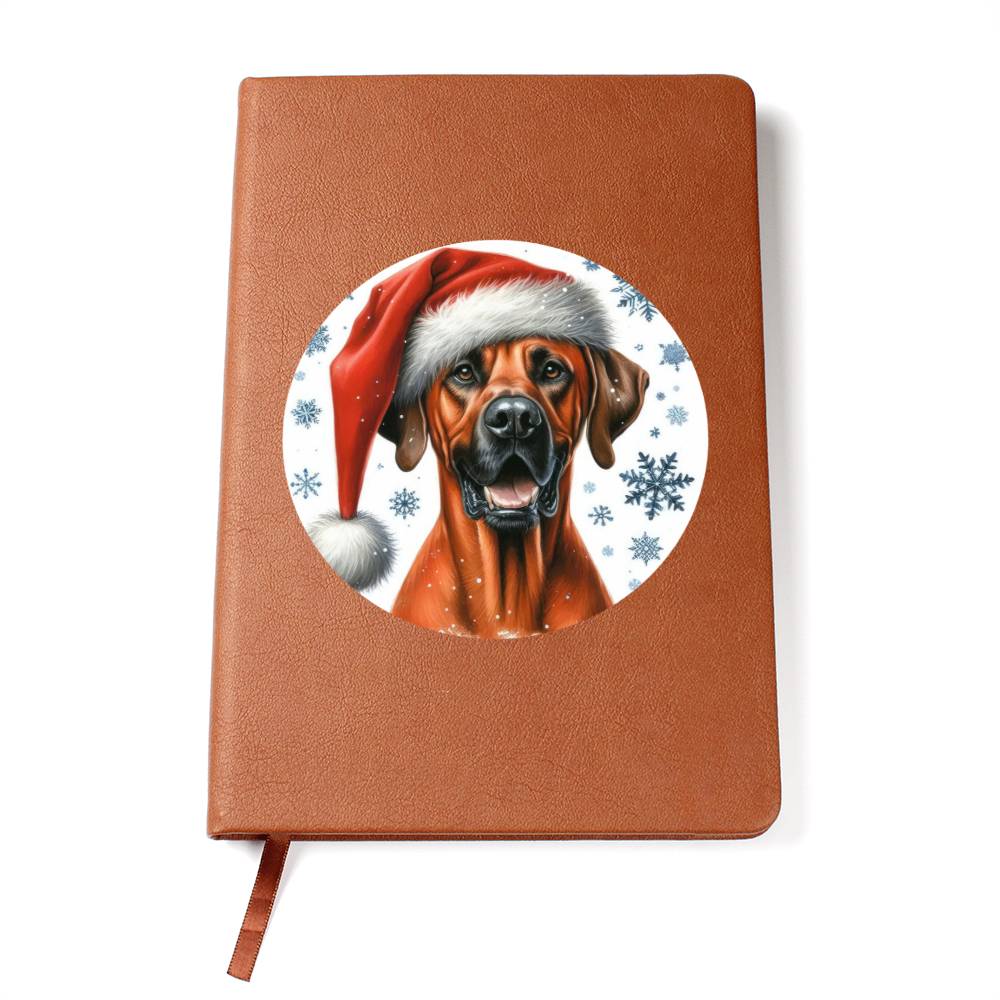 Christmas Dog - Rhodesian Ridgeback - Vegan Leather Journal