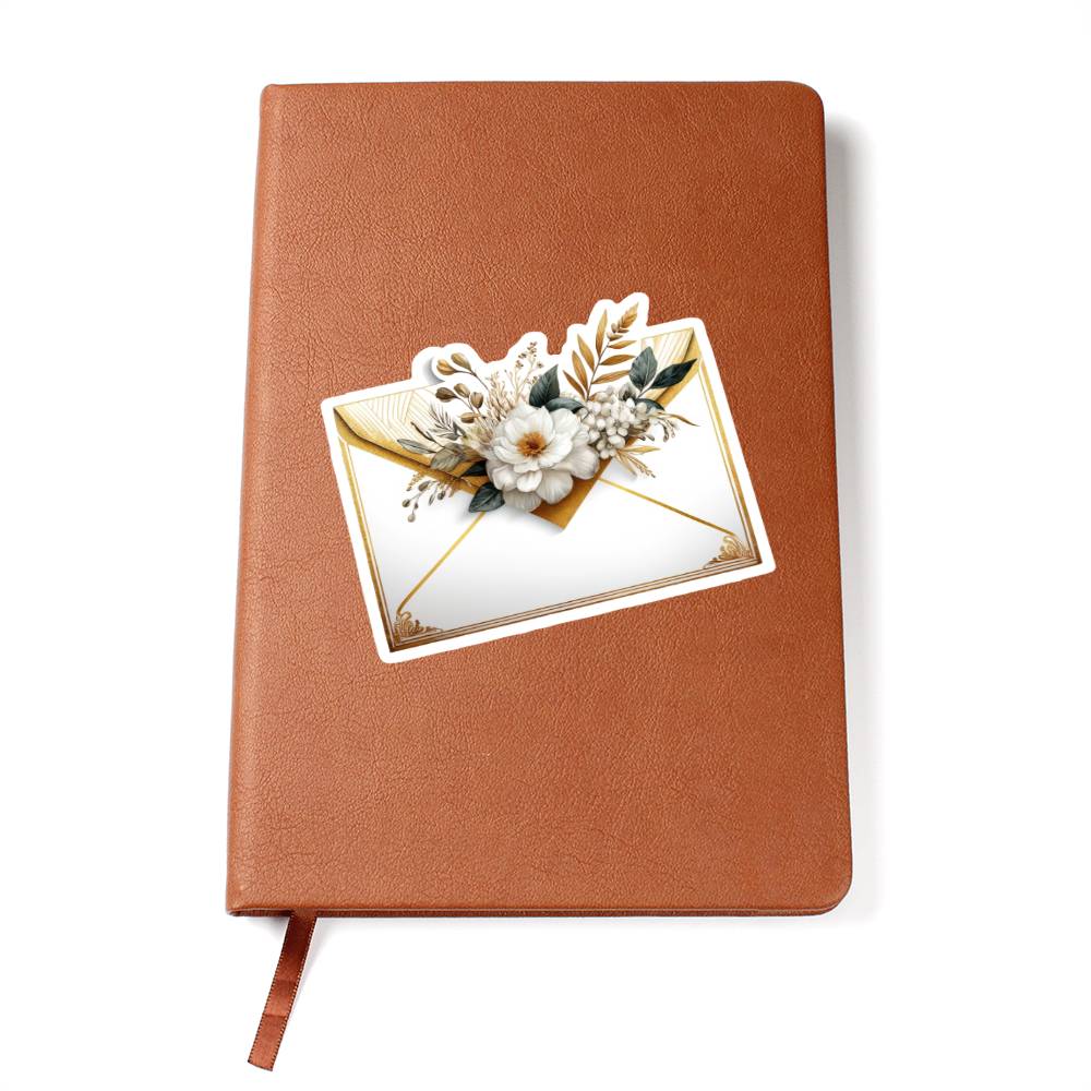 Luxury Wedding Decor Sticker 043 - Vegan Leather Journal