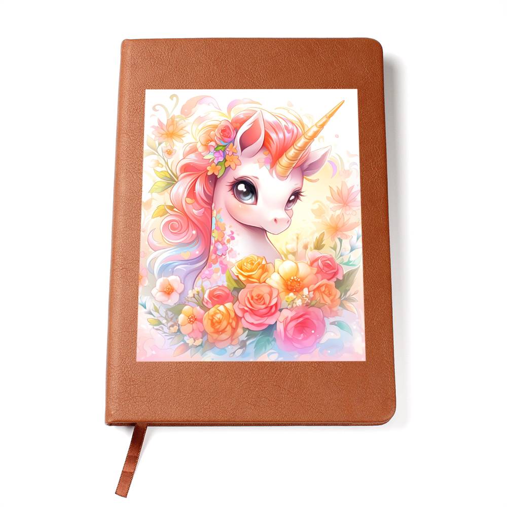 Cute Unicorn 070 - Vegan Leather Journal