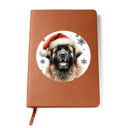 Christmas Dog - Leonberger - Vegan Leather Journal